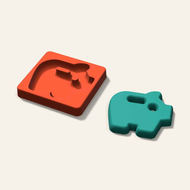 Piggy Bank Freshie Mold, 4 Inch, 3D render