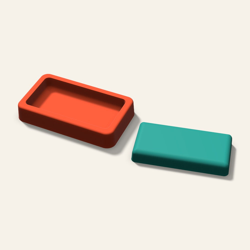 Rectangle Freshie Mold, 3.5 Inch, 3D render