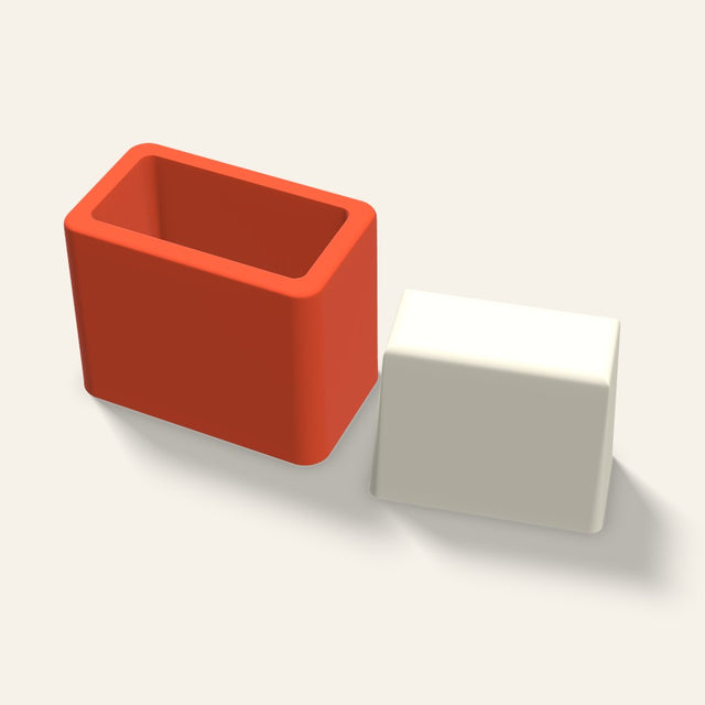 Rectangle Candle Mold, 3 x 2.5 Inch, 3D render