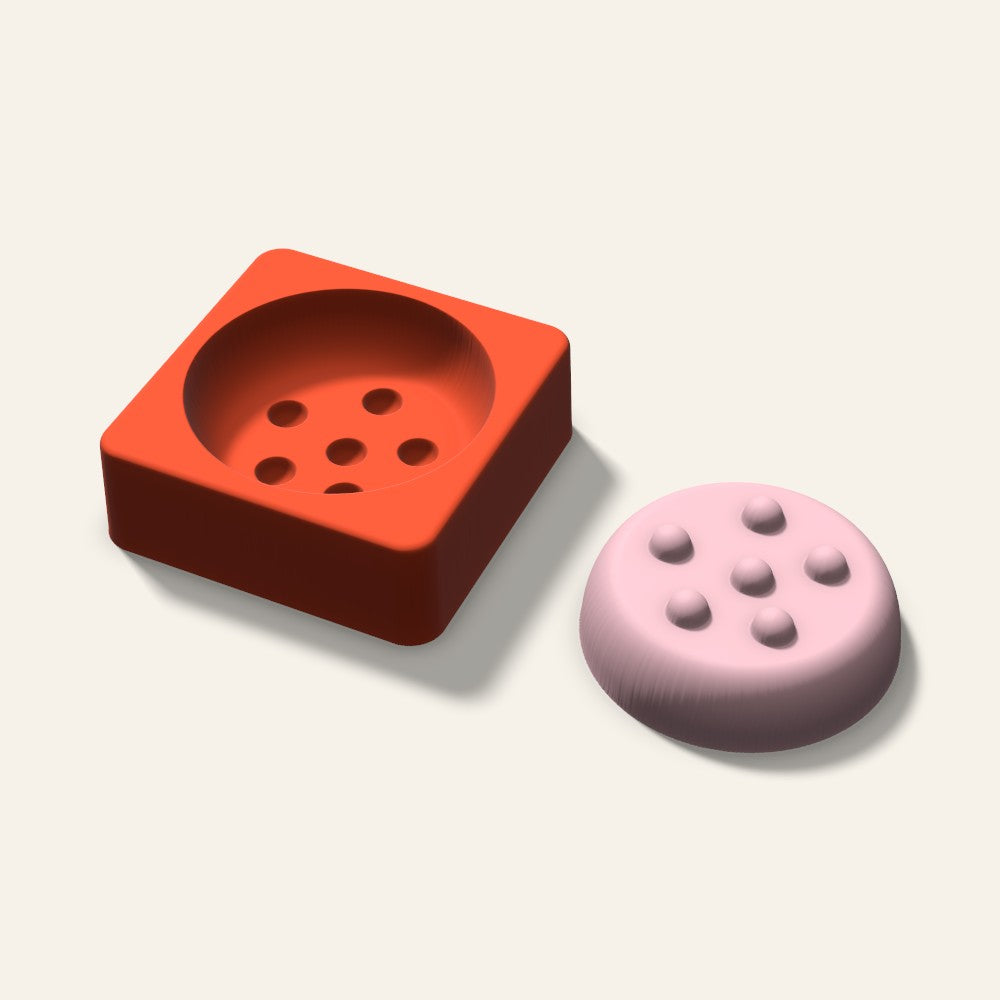 Cookie Soap Mold, 3 Inch, 3D render
