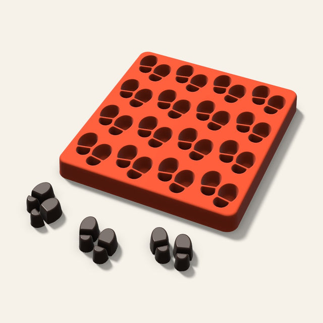 Baby Footprint Candy Mold, 1.25 Inch, 16 Cavity, 3D render