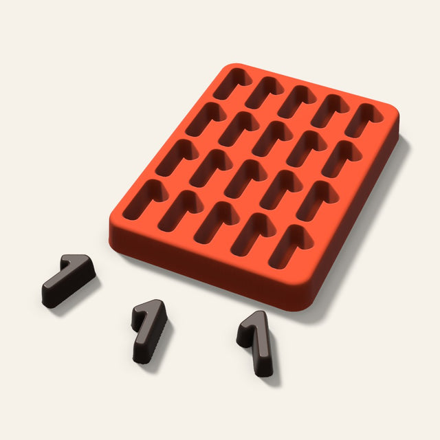 Number 1 Candy Mold, 1 Inch, 20 Cavity, 3D render