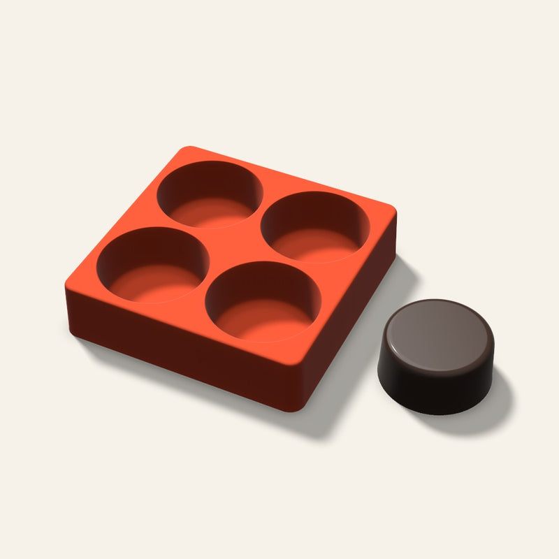 Round Mini Cake Mold, 2.5 Inch, 4 Cavity