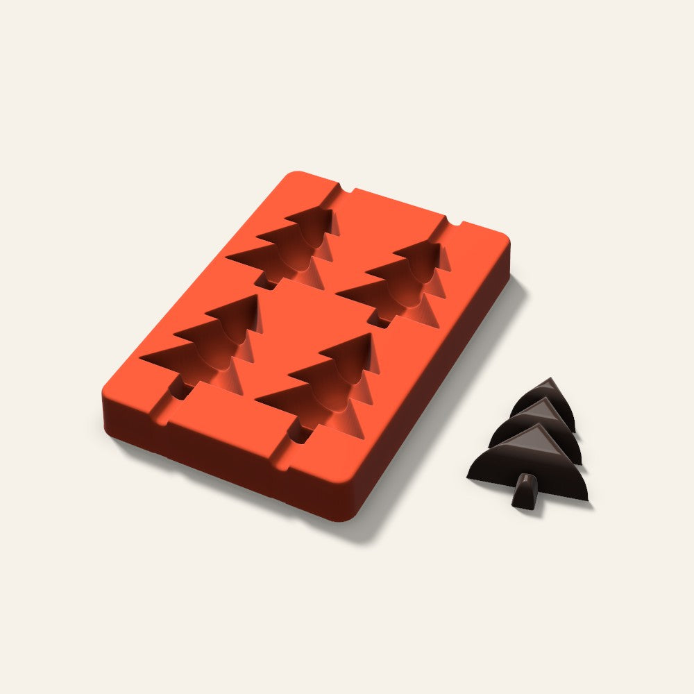 Christmas Tree Cakesicle Mold, 3 Inch, 4 Cavity, 3D render
