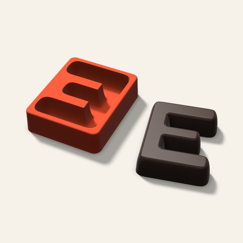 Letter E Mold, 4 Inch