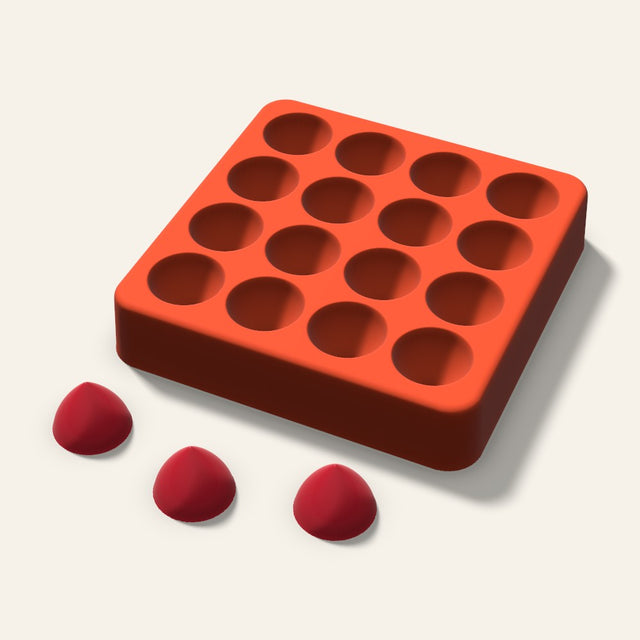 Kiss Drop Candy Mold, 0.75 Inch, 16 Cavity, 3D render