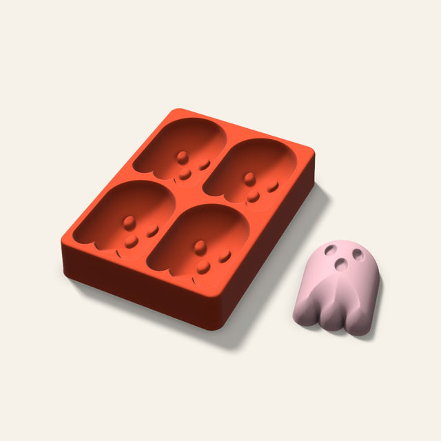 Ghost Soap Mold, 3 Inch, 4 Cavity, 3D render