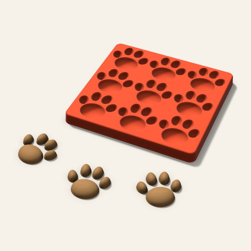 Paw Print Pet Treat Mold, 2 Inch, 9 Cavity
