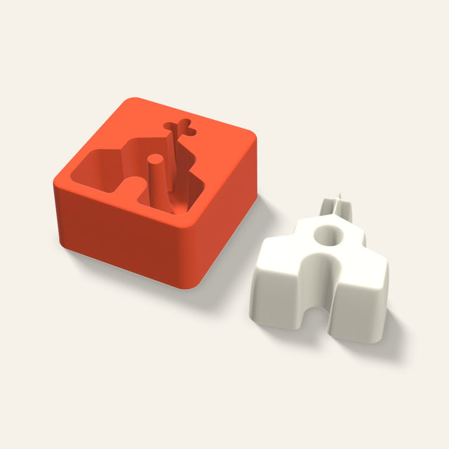 Church Candle Mold, 3 x 1.5 Inch, 3D render