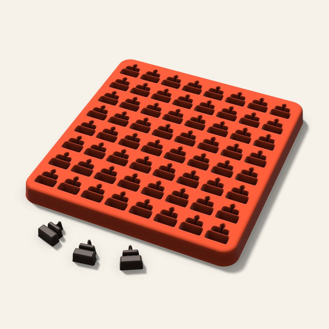 Birthday Cake Gummy Mold, 0.5 Inch, 64 Cavity, 3D render