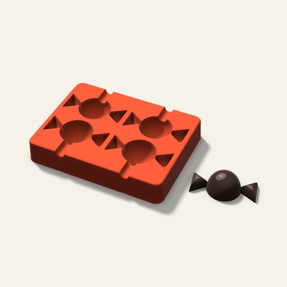 Wrapped Candy Cakesicle Mold, 2.5 Inch, 4 Cavity, 3D render