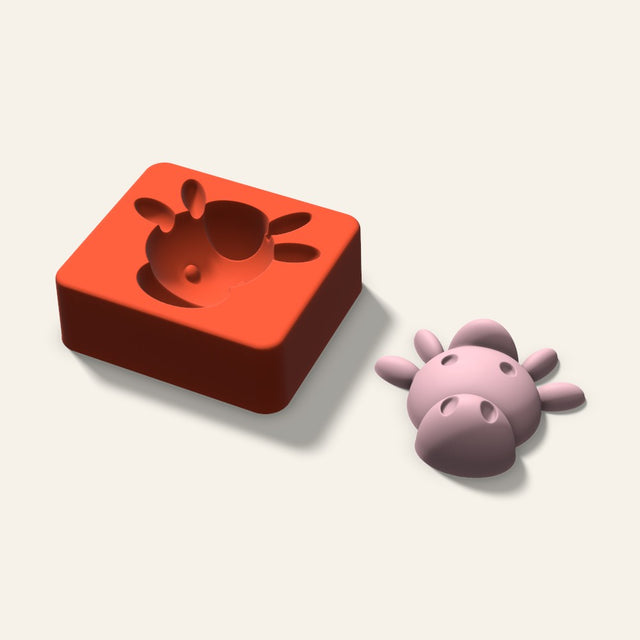 Cow Soap Mold, 3 Inch, 3D render