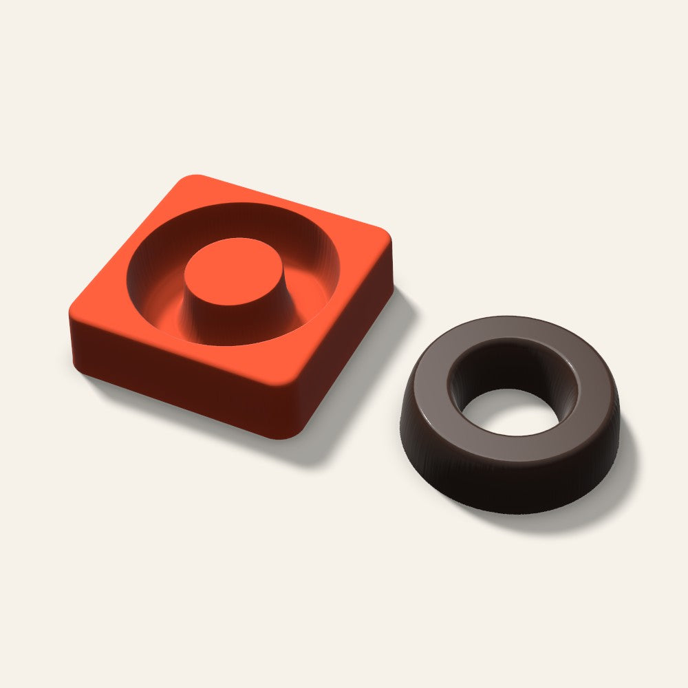 Letter O Mold, 3 Inch, 3D render