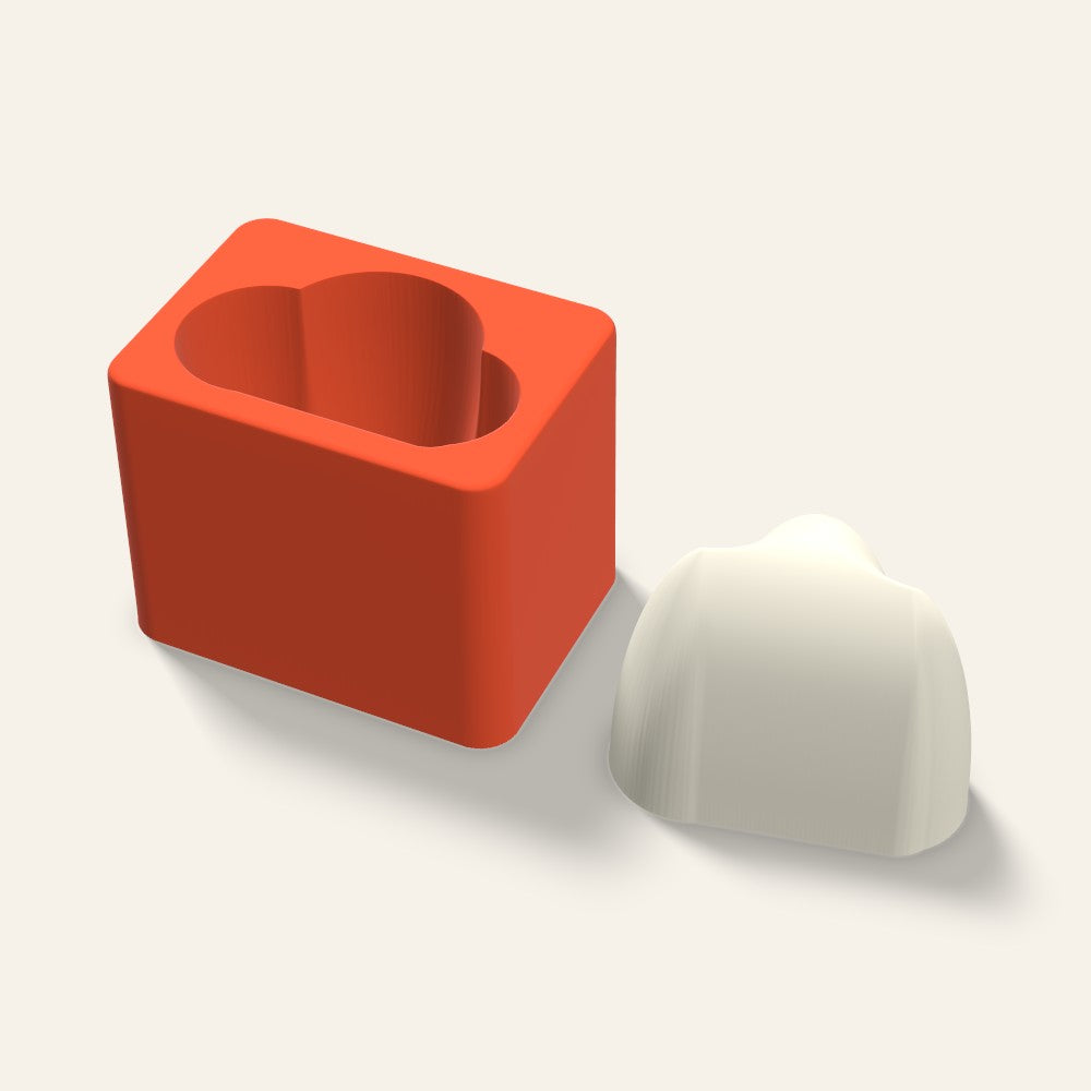 Cloud Candle Mold, 3 x 2.5 Inch, 3D render
