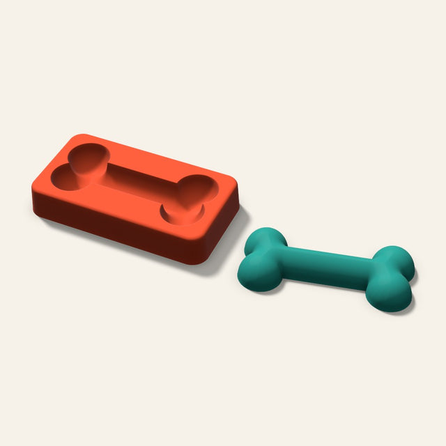 Dog Bone Freshie Mold, 3.5 Inch, 3D render