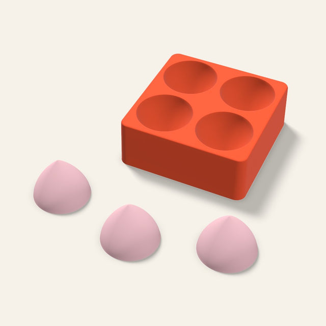 Kiss Drop Soap Mold, 2 Inch, 4 Cavity, 3D render
