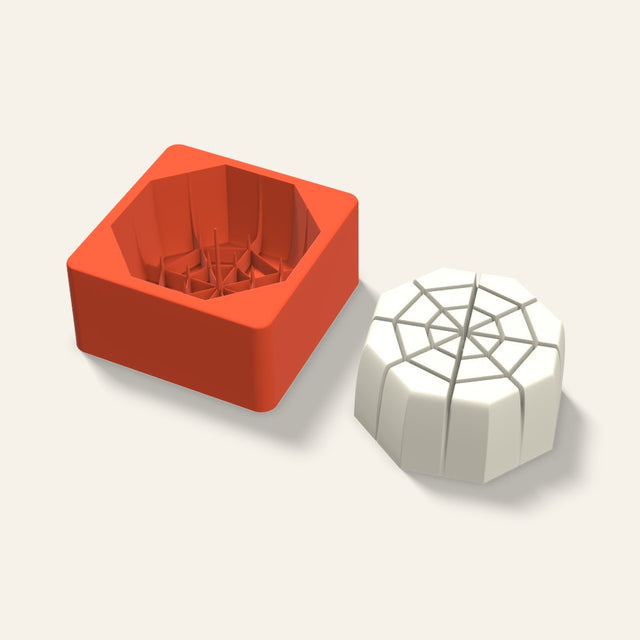 Spider Web Candle Mold, 4 x 2 Inch, 3D render