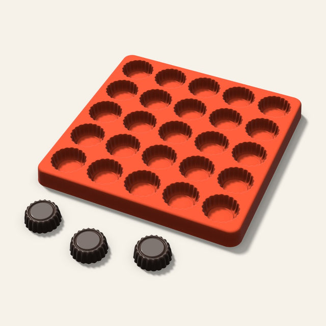 Sandwich Cookie Candy Mold, 1 Inch, 25 Cavity, 3D render