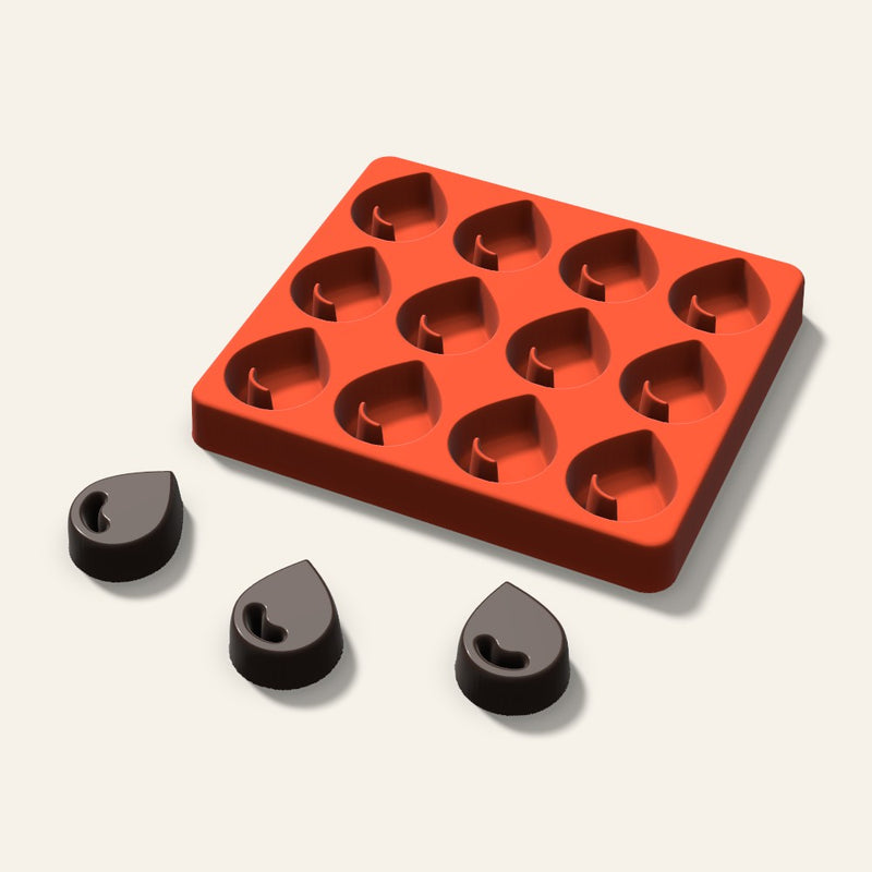 Water Drop Chocolate Mold, 1.5 Inch, 12 Cavity