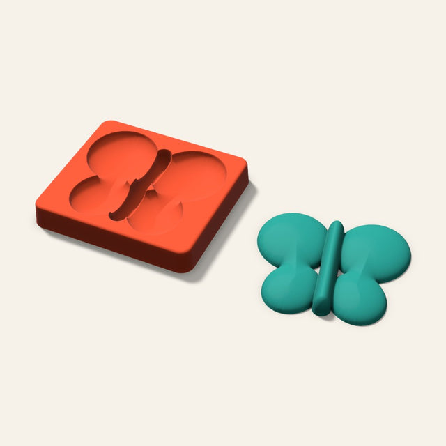 Butterfly Freshie Mold, 4 Inch, 3D render