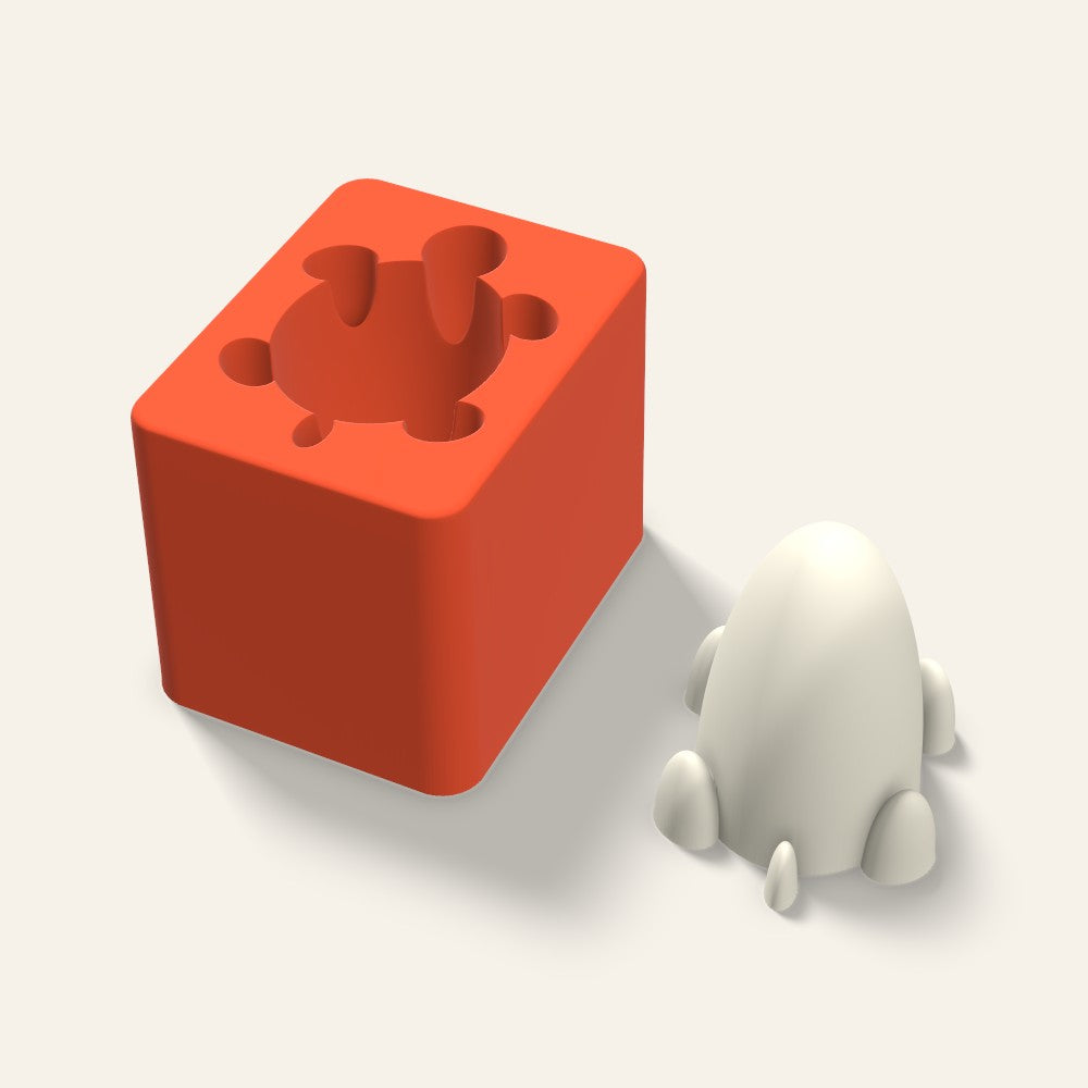 Turtle Candle Mold, 3 x 2.5 Inch, 3D render