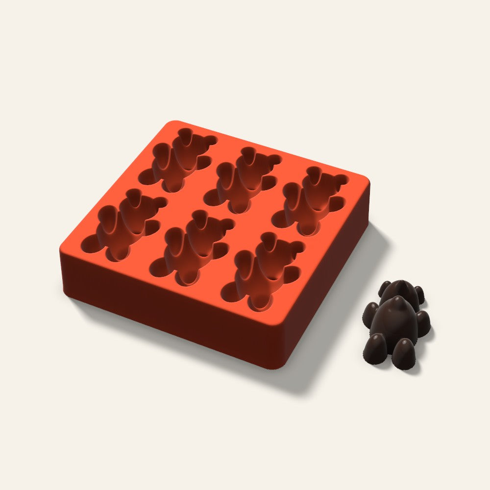 Gummy Bear Mini Cake Mold, 2.5 Inch, 6 Cavity, 3D render