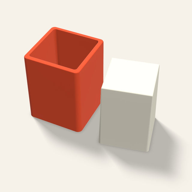 Square Pillar Candle Mold, 3.5 x 5 Inch, 3D render