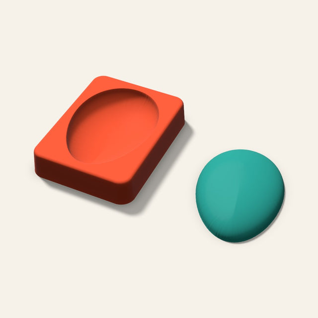 Egg Freshie Mold, 3 Inch, 3D render