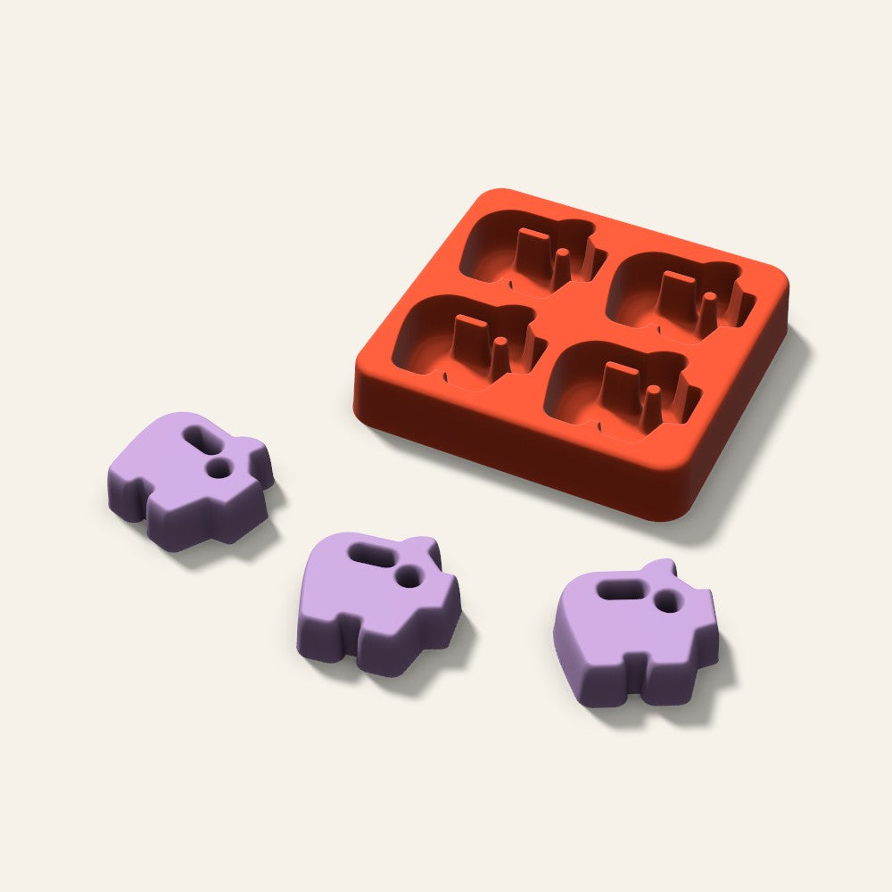 Piggy Bank Wax Melt Mold, 1.5 Inch, 4 Cavity, 3D render