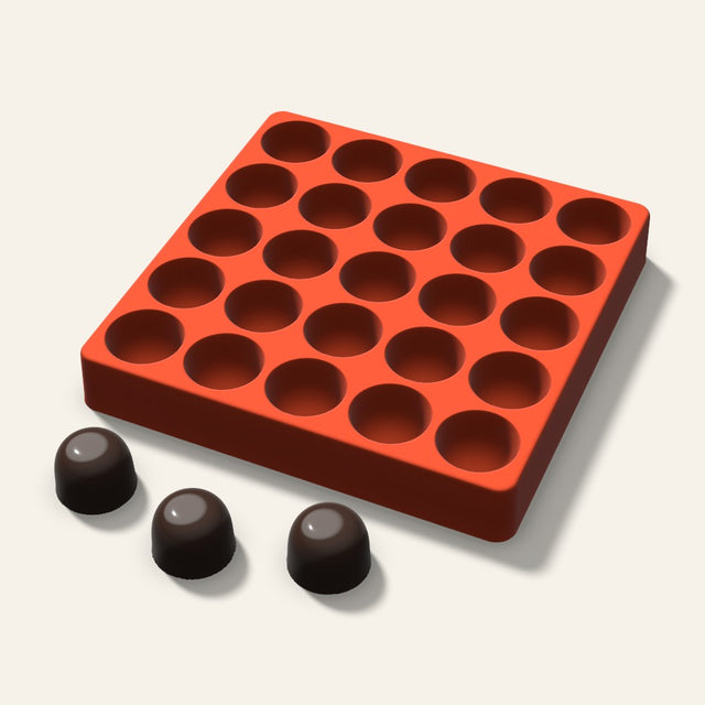 Gumdrop Chocolate Mold, 1.25 Inch, 25 Cavity, 3D render