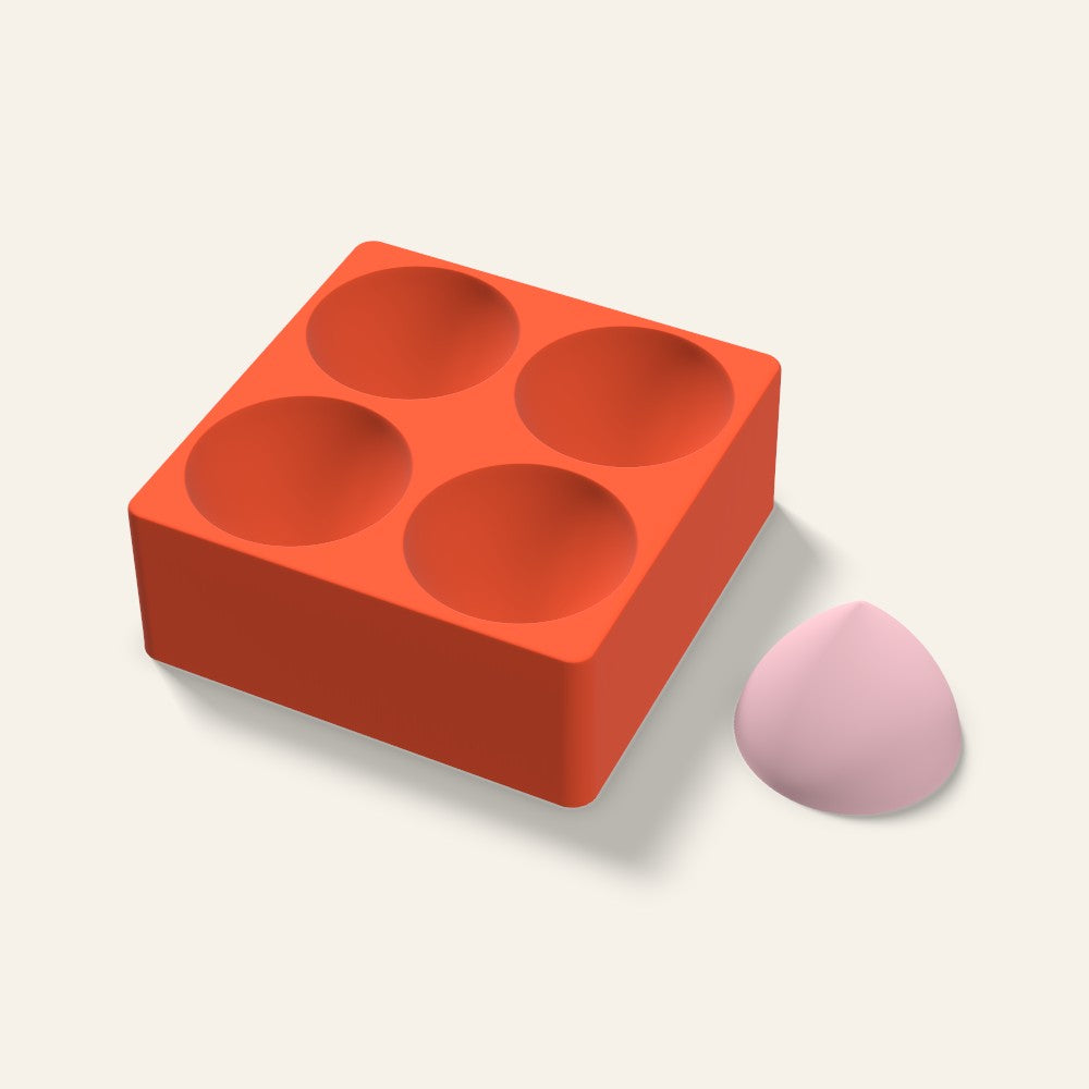 Kiss Drop Soap Mold, 3 Inch, 4 Cavity, 3D render