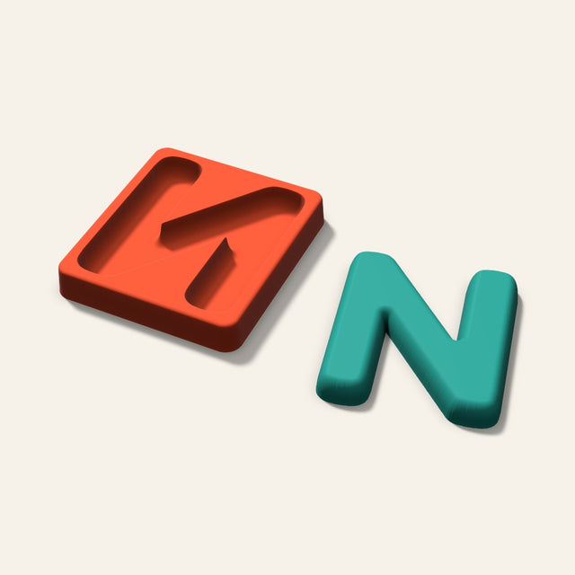 Letter N Freshie Mold, 4 Inch, 3D render