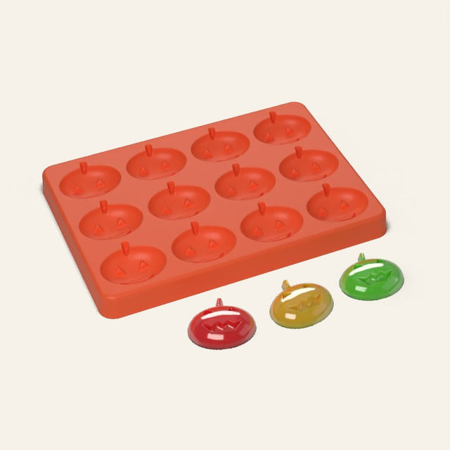 Jack-o'-Lantern Candy Mold, 12 Cavity, 3D render