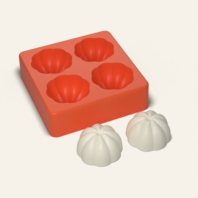 Mini Pumpkin Candle Mold, 4 Cavity