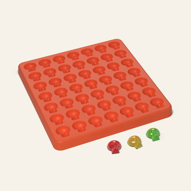 Mini Skull Candy Mold, 49 Cavity, 3D render