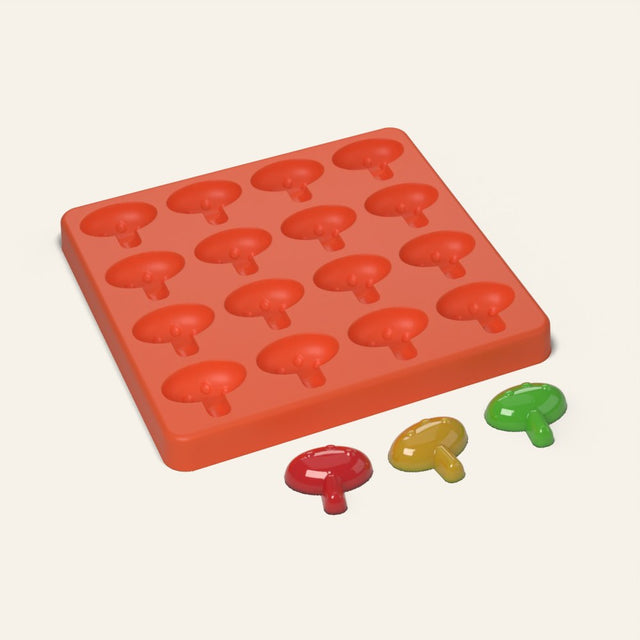Mushroom Candy Mold, 16 Cavity, 3D render