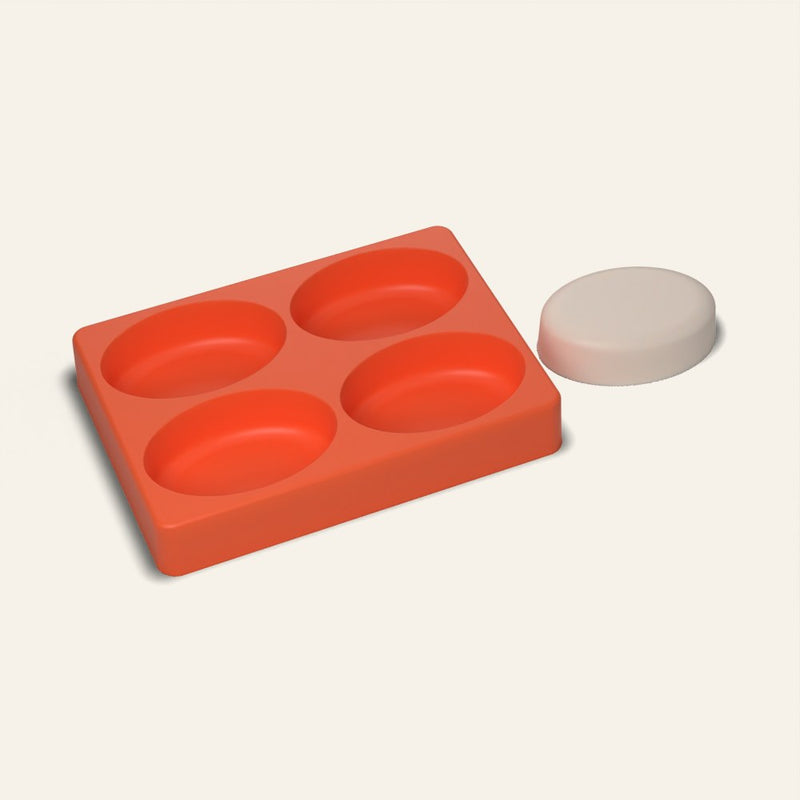 Oval Soap Mold, 4 Cavity