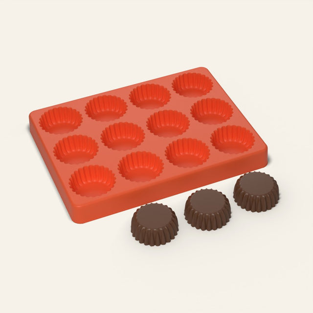 Peanut Butter Cup Mold, 12 Cavity, 3D render