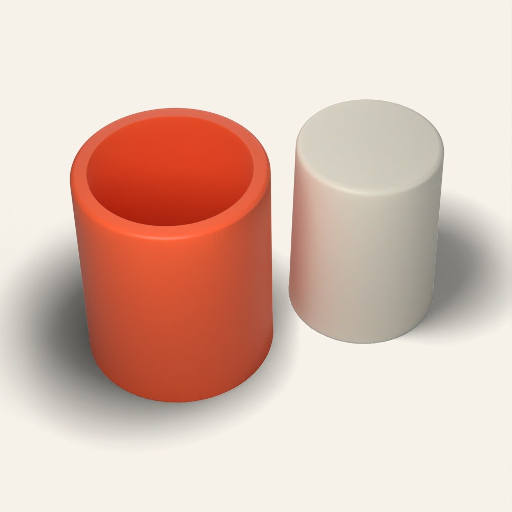 Pillar Candle Mold, 3 x 4 Inch, 3D render