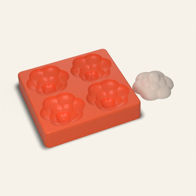 Rosette Soap Mold, 4 Cavity, 3D render