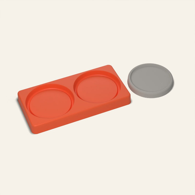 Round Concrete Coaster Mold, 2 Cavity