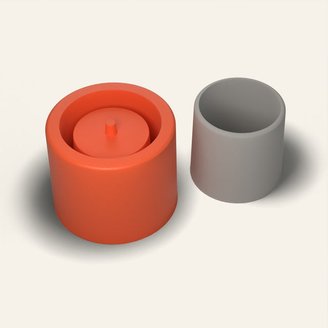 Round Concrete Planter Mold, 2.5 Inch, 3D render