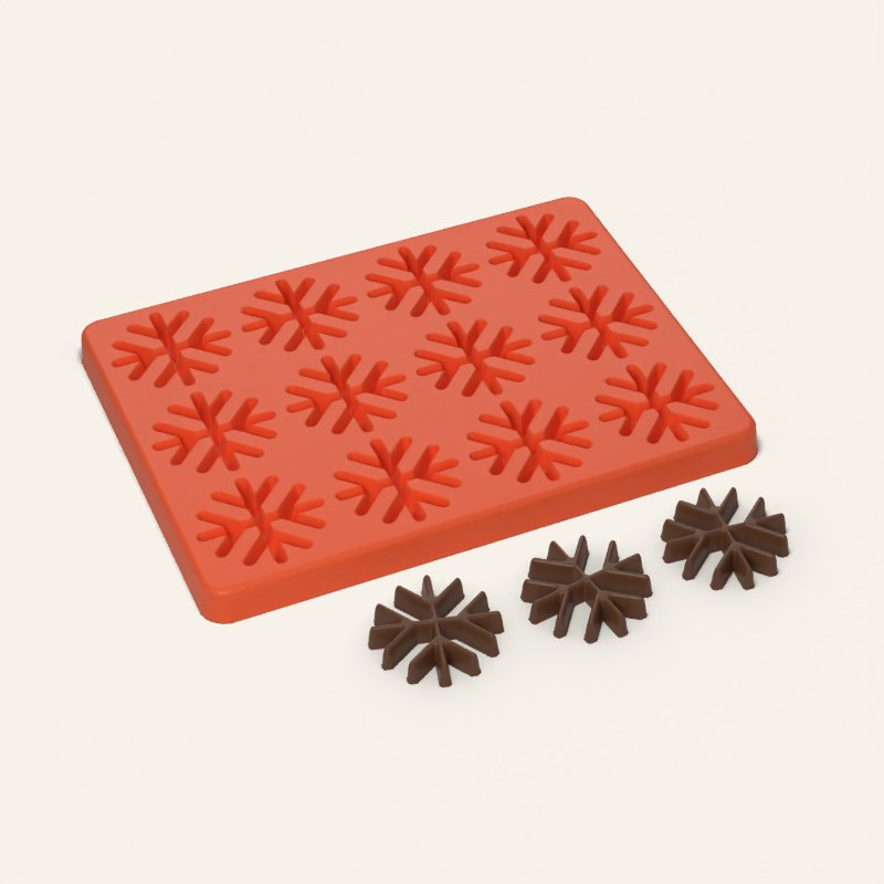 Snowflake Mold, 12 Cavity