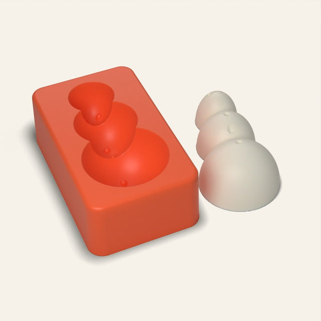 Snowman Candle Mold, 3D render