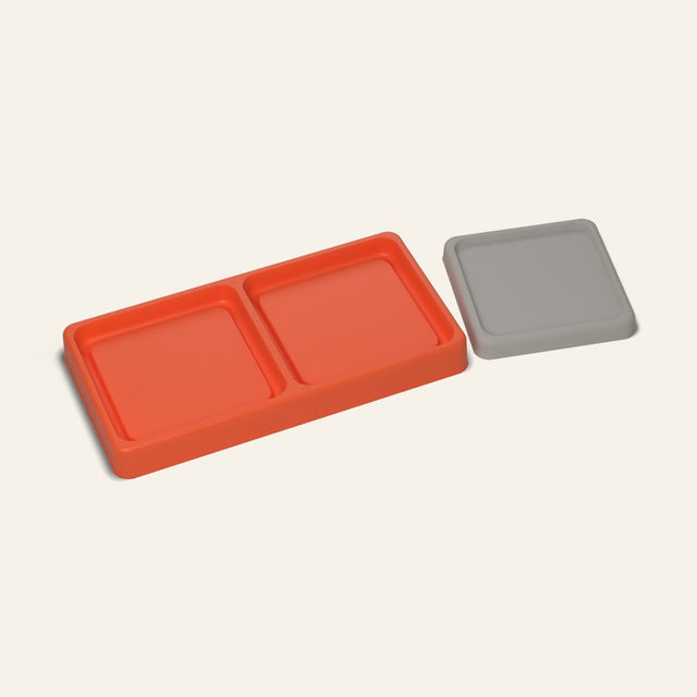 Square Concrete Coaster Mold, 2 Cavity, 3D render