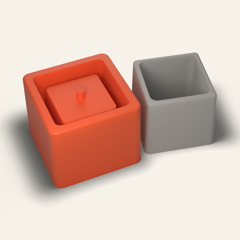 Square Concrete Planter Mold, 3 Inch