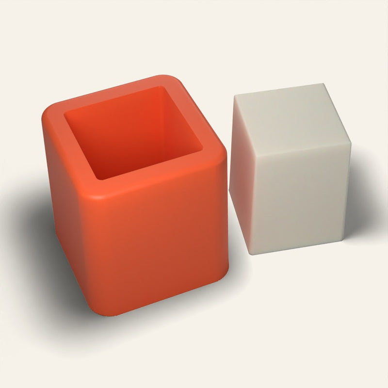 Square Pillar Candle Mold, 1.5 x 2 Inch