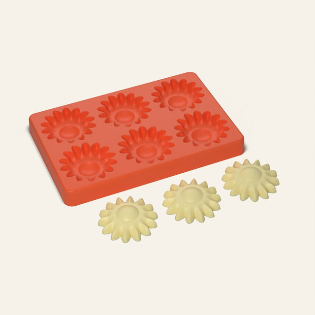 Sunflower Butter Mold, 6 Cavity, 3D render