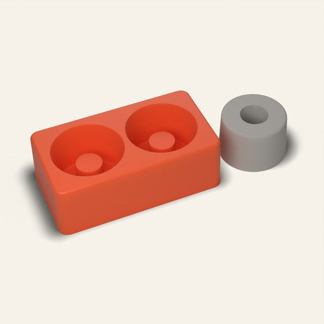 Taper Candle Holder Mold, 2 Cavity, 3D render